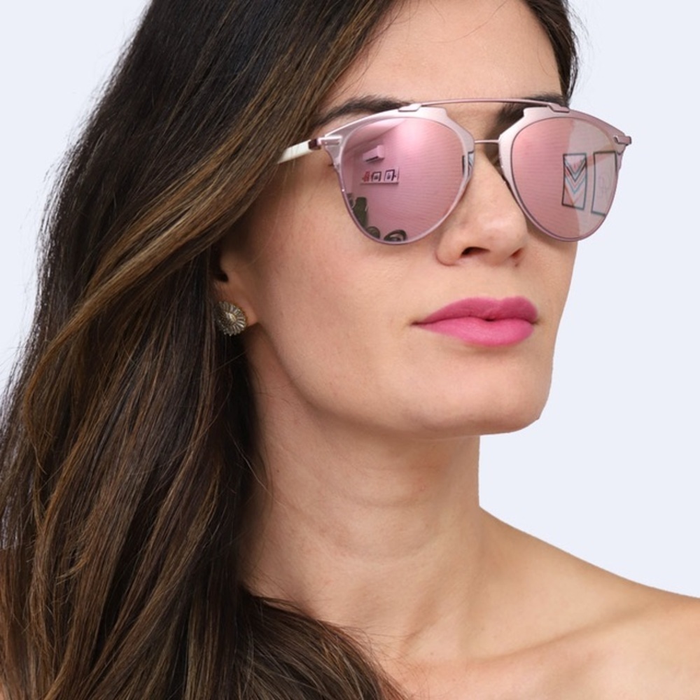 Dior Rounded Reflected M2Q0J Sunglasses Pink NWT - Picture 5 of 9